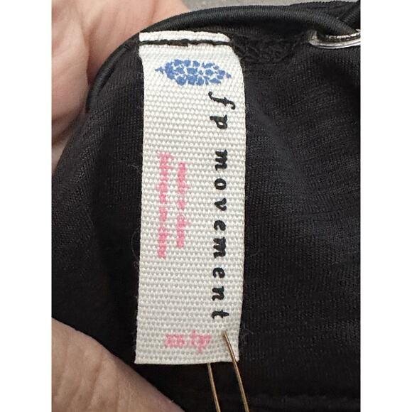 Free People Movement Black Catch Me Drift Tank Top XS Small Semi Sheer OB126447 - Picture 14 of 16